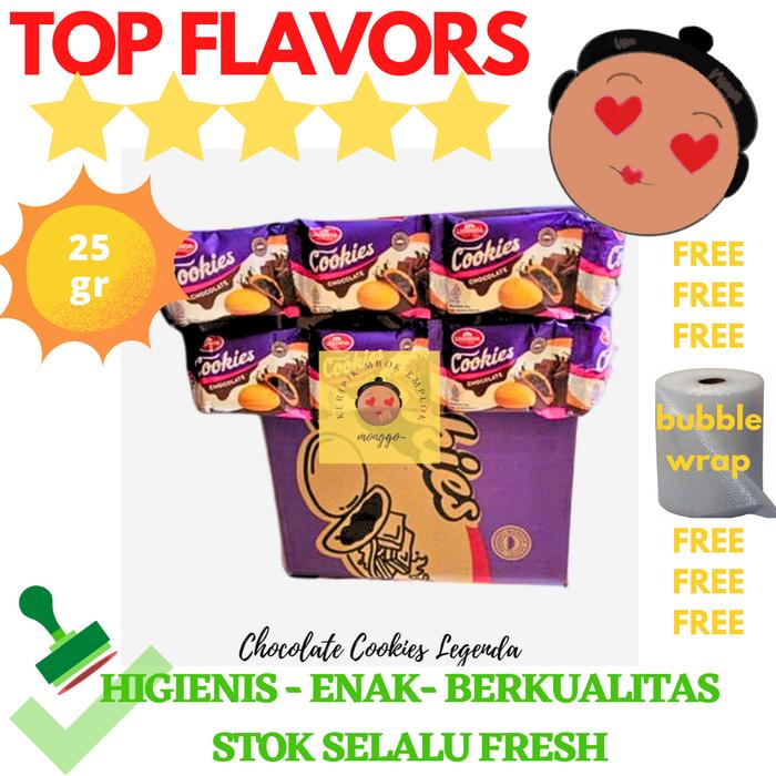 Gambar (ISI 10) CHOCOLATE COOKIES LEGENDA COOKIES RENCENG KUE KERING ISI COKELAT - Cokelat dari keripikmbokemplok undefined Tokopedia
