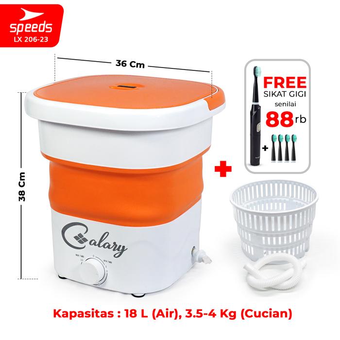 Gambar SPEEDS Mesin Cuci Pakaian Portabel Washing Machine Pengering 206-24 - 23 ORG dari Speedshome undefined Tokopedia