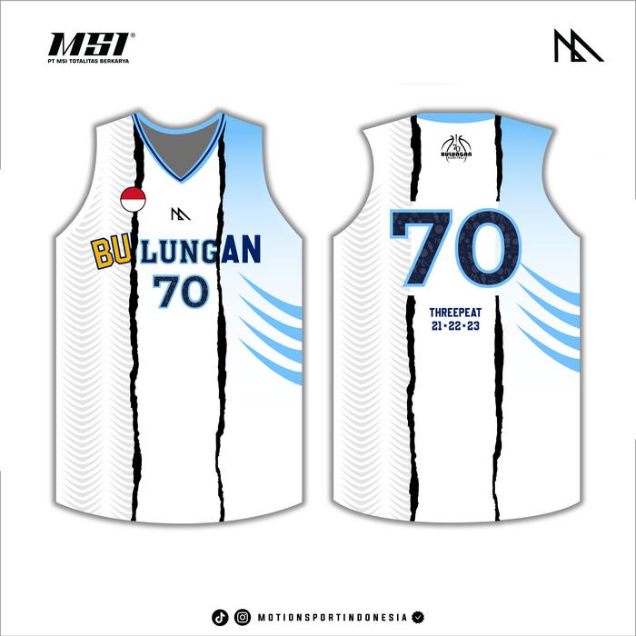Gambar Jersey Basket MSI - THREEPEAT DBL SMA 70 BULUNGAN (HOME) - XXL dari Motion Sport Indonesia undefined Tokopedia