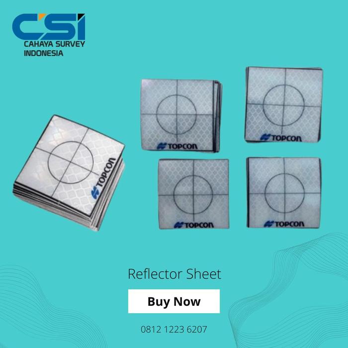 Gambar Reflector Sheet Reflective Tape Prisma Target Topcon 7x7cm - Putih dari CAHAYA SURVEY INDONESIA undefined 3 Tokopedia