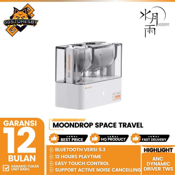 Gambar MOONDROP SPACE TRAVEL ANC Dynamic Driver TWS True Wireless Earphone - WHITE dari GGSTORESBY undefined Tokopedia