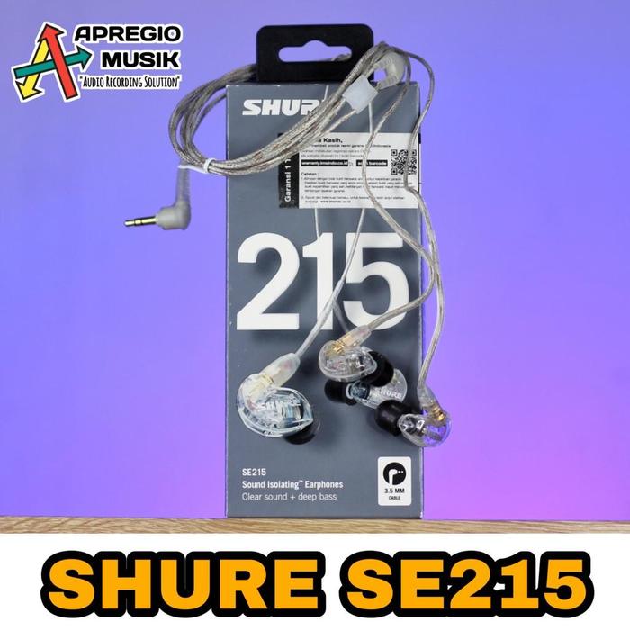 Gambar Shure SE215 SE 215 Professional Earphone with Isolating sound ORIGINAL - clear dari Erlina Phone undefined Tokopedia