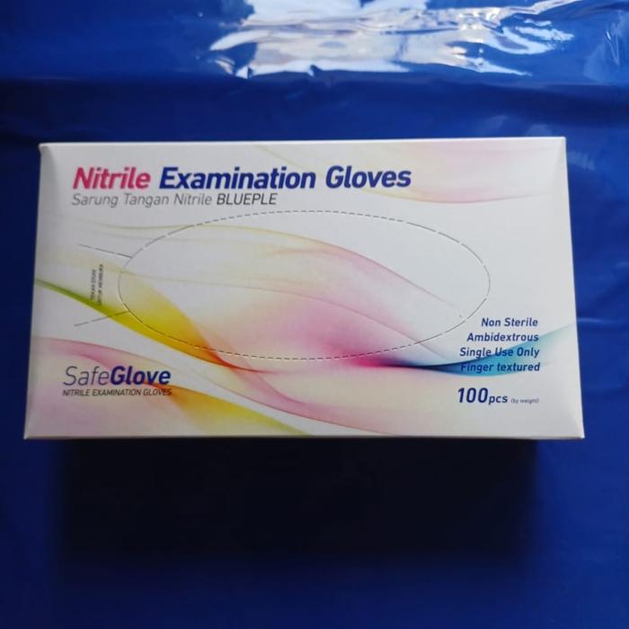 Gambar Sarung Tangan Nitrile Warna Hitam dan Blueple isi 100Pcs - Blueple /size L dari Hiniashop undefined Tokopedia