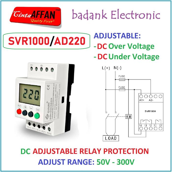 Gambar DC Protection Relay 72V 96V 240V ADJUSTABLE Over Under VOLTAGE Battery dari badank Electronic undefined Tokopedia