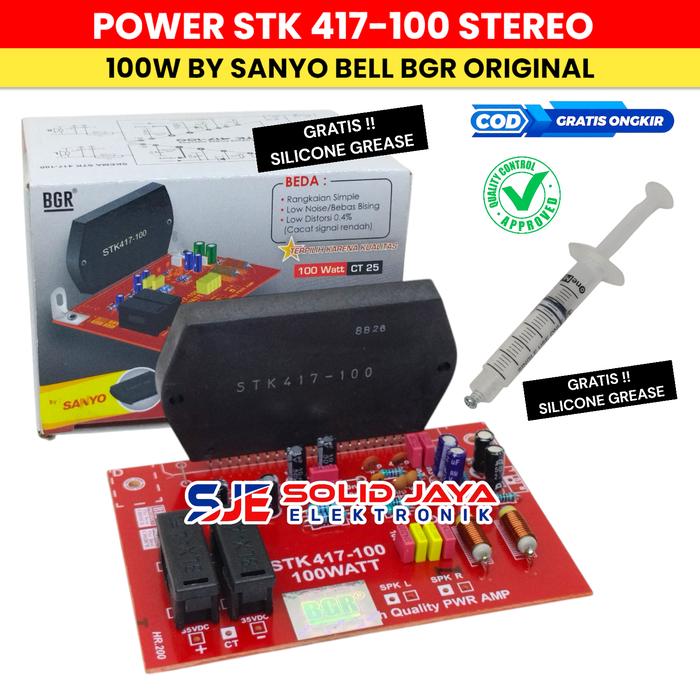 Gambar KIT POWER AMPLIFIER STK 417-100 STEREO STK417 100 100W SANYO BELL BGR - TANPA HEATSINK dari SOLID JAYA ELEKTRONIK undefined Tokopedia