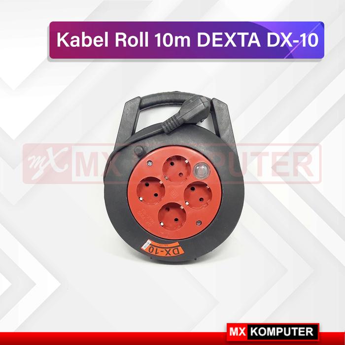 Gambar Kabel Roll Box Warna DX-10 4 Lubang + Lampu Indikator DEXTA - Saklar ON-OFF dari MXKomputer_NEW undefined 2 Tokopedia