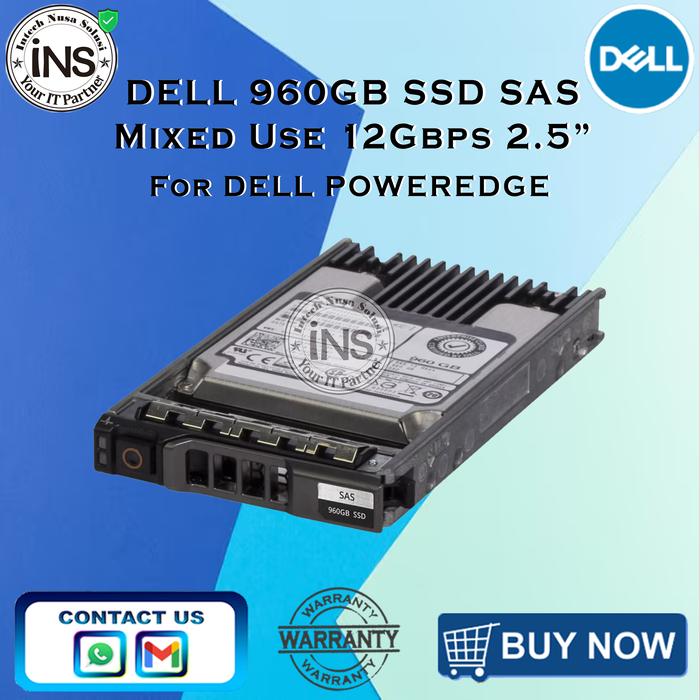 Jual Dell Parts Server Storage 960GB SSD SAS Mixed Used 12Gbps