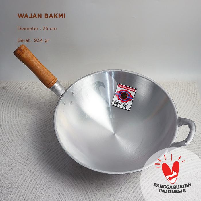 Gambar Wajan / Wok Bakmi Aluminium Gagang Kayu - Diameter 35 cm dari Rajawali Kraftindo undefined Tokopedia