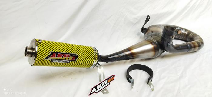 Gambar KNALPOT VESPA RACING KANAN BIG YELLOW AKR23 - BIG YELLOW dari vitelin undefined Tokopedia