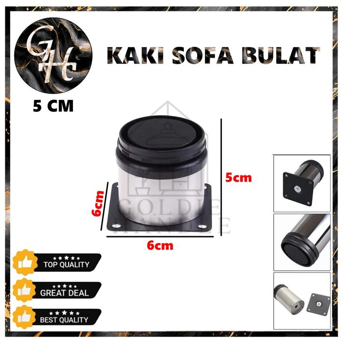 Gambar Kaki Kursi Meja Lemari Stabil Kaki Sofa Furniture Cabinet Legs Adjustable Stainless Steel Sofa Feet - 5 CM dari Goldie Handle undefined Tokopedia