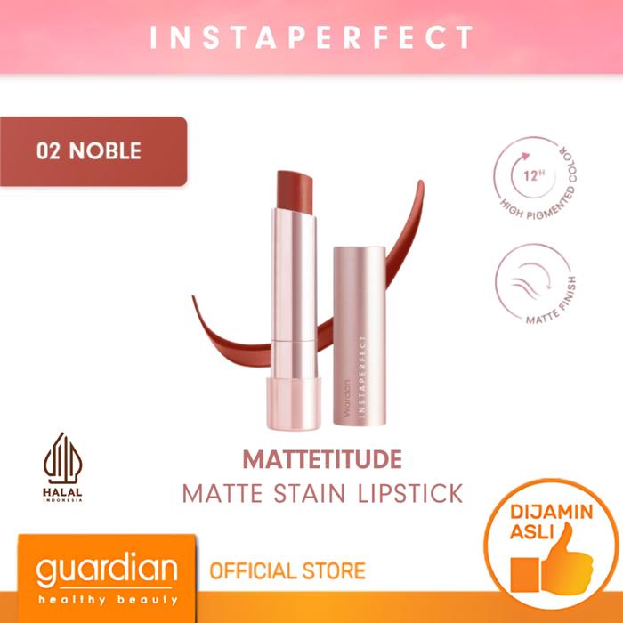 Gambar Wardah Instaperfect MATTETITUDE Matte Stain Lipstick 3.5g - 02 Noble dari Guardian Official Store undefined Tokopedia