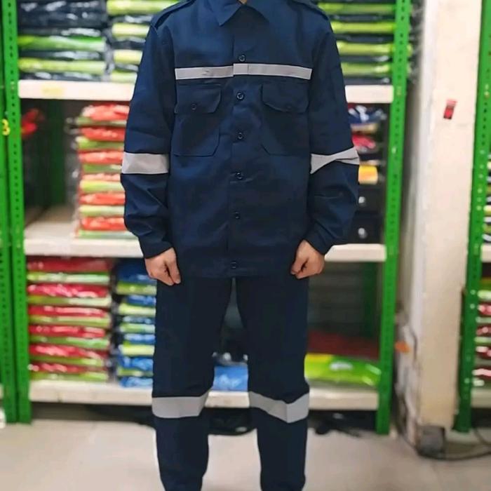 Gambar Wearpack Coverall safety A & K Bahan Japan Drill 100% original - biru Dongker, M dari DAYU JAKARTA SAFETY undefined Tokopedia