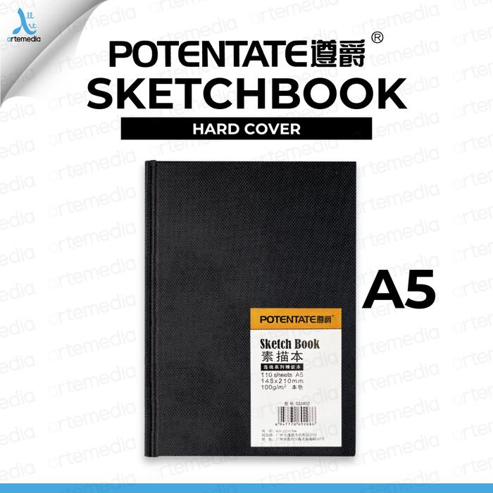 Gambar Potentate Hard Cover A5/A4 Stitch Bound Sketchbook 100gsm for Drawing & Illustration | Buku Sketsa 220 Halaman untuk Pensil, Charcoal Pencil, Brush Pen, Drawing Pen, Gel Pen, Pensil Warna - A5-14.8 x 21cm dari Artemedia_NEW undefined Tokopedia