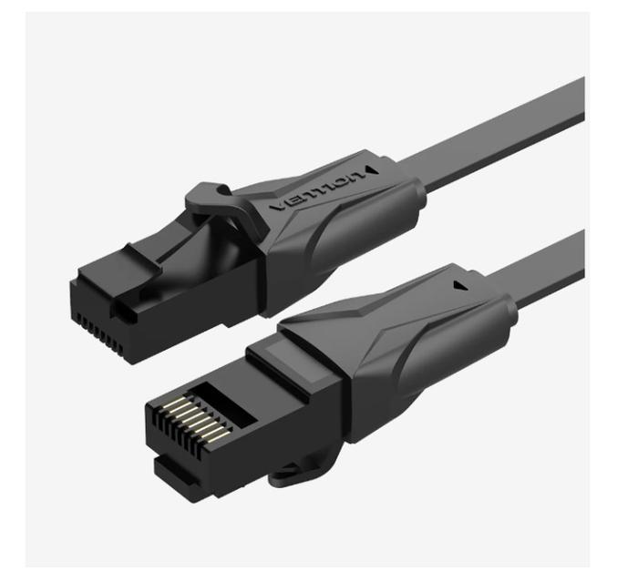 Gambar Vention Kabel LAN Flat Cat6 UTP Gigabit Ethernet RJ45 Network 1.5M 2M - IBA BLACK, 75CM dari JAZE ID undefined Tokopedia