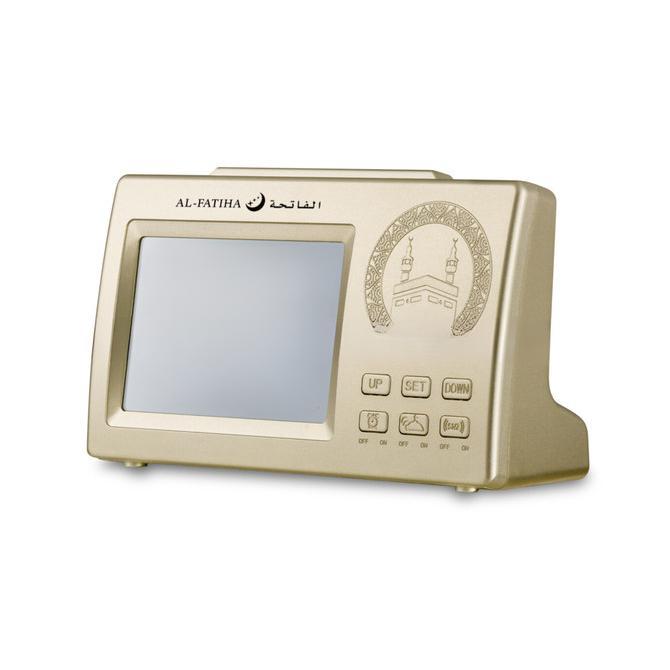 Gambar Jam Digital Adzan Lampu LED Backlight Al-Fatiha Sholat 5 Waktu Tanggal - Gold dari Syreeta Store undefined Tokopedia