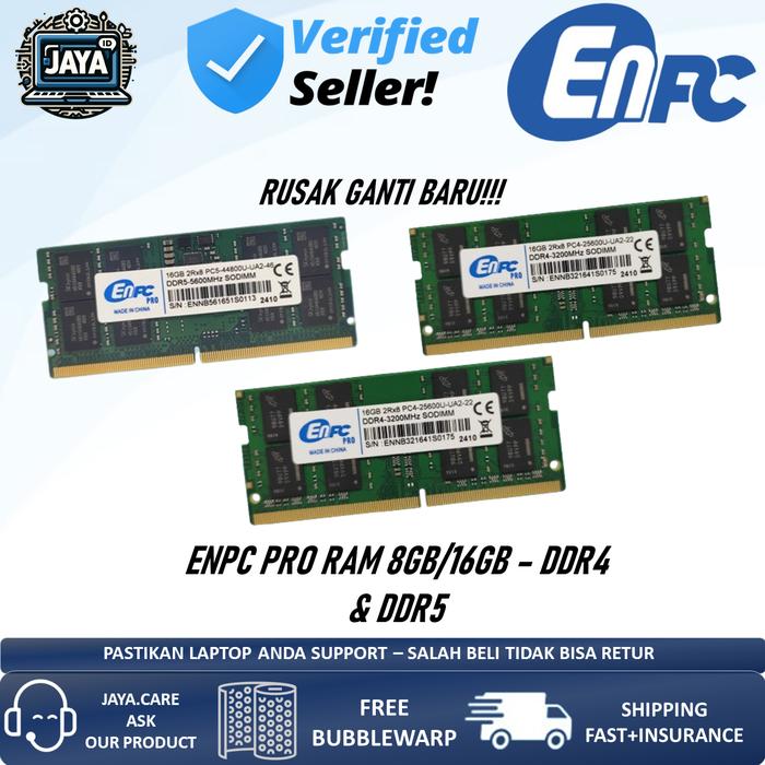 Jual RAM LAPTOP ENPC PRO 16GB/8GB DDR5/DDR4 SODIMM MURAH 16GB