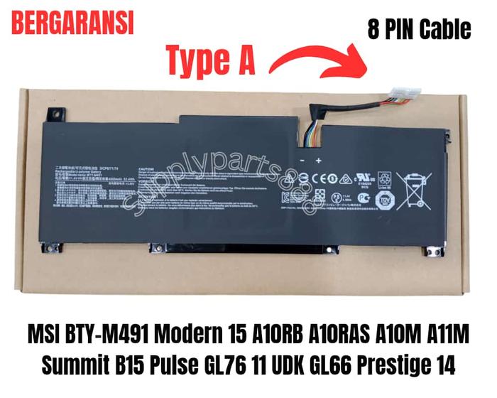 Jual MSI BATTERY BTY-M491 Modern 15 A10RB A10RAS A10M A11M Summit