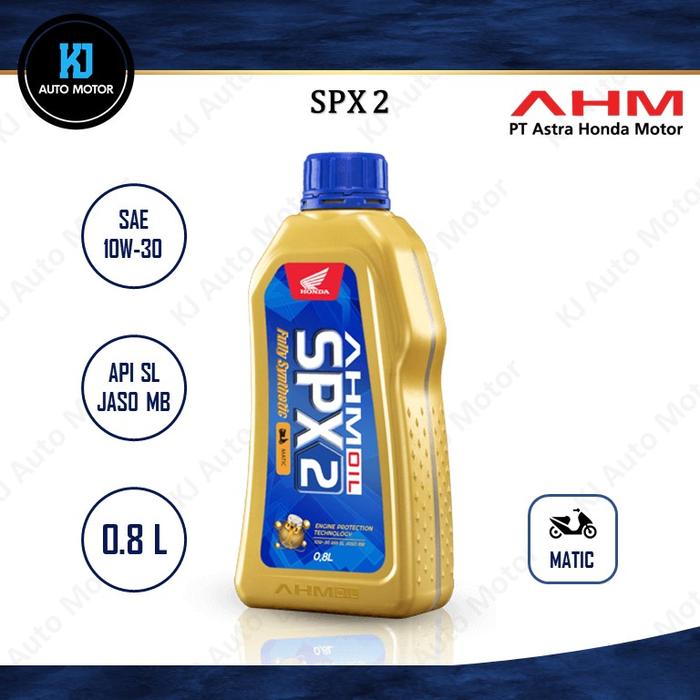 Gambar Oli Motor Honda AHM Oil SPX 2 0.8L (800mL) 10W-30 dari KJ Auto Motor undefined Tokopedia