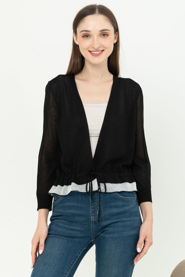 Gambar *Ready Stok* 2023 - Bolero Rajut S7558 (JS) - Hitam, S dari Sisters Fashion Group undefined Tokopedia