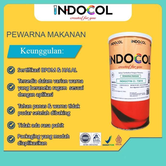 Gambar Pewarna Makanan INDOCOL INDIGOTIN CI.73015 (INDIGO CARMINE) - PACKING 1 KG - PACKING 500 GR dari Flavour Smart undefined Tokopedia