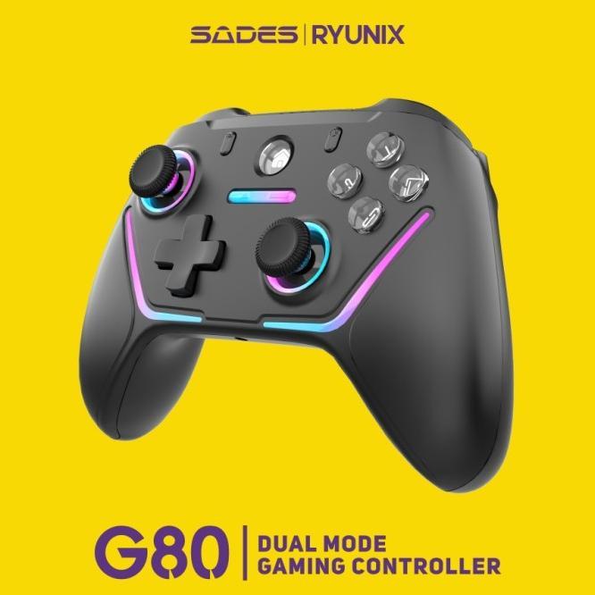 Gambar Sades Ryunix G80 / G-80 Wireless Gamepad Hall Effect Analog Dual Mode bg79 - Hitam, Free Emas dari SSH CORP undefined Tokopedia