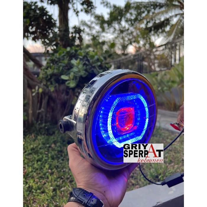 Gambar READY!!! Lampu depan ninja 150 SS R Biled billed Matrix RGB bluetooth ganti warna suka-suka - Devil merah dari MEDIASTAR TECH undefined Tokopedia