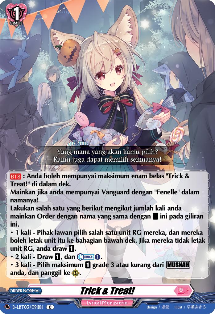 Gambar D-LBT03/BH Trick & Treat! | Varian | Bahasa Vanguard - VERSI 091BH dari Carttu undefined Tokopedia