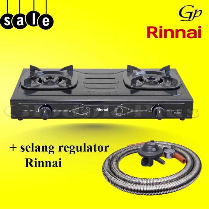 Gambar Rinnai RI-202S Kompor Gas 2 Tungku Teflon ri 202 s rinai ri202s - +selangregrinai, kargo dari Glodok plus undefined Tokopedia