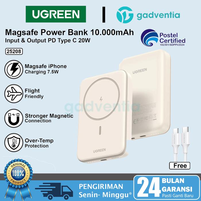Gambar UGREEN UNO Robot Power Bank 5.000mAh Magsafe PB Wireless For iPhone 13 14 15 Pro Max  PD Fast Charging 20W With Stand 35605B - 25208 10.000mAh dari GADVENTIA undefined Tokopedia