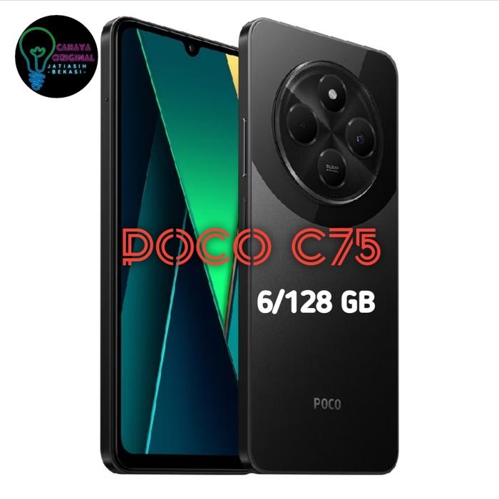 Gambar Poco C75 6/128 GB dan 8/256 GB) Garansi Resmi klaim service center - 6/128 GB BLACK dari CahayaOriginal_NEW undefined Tokopedia