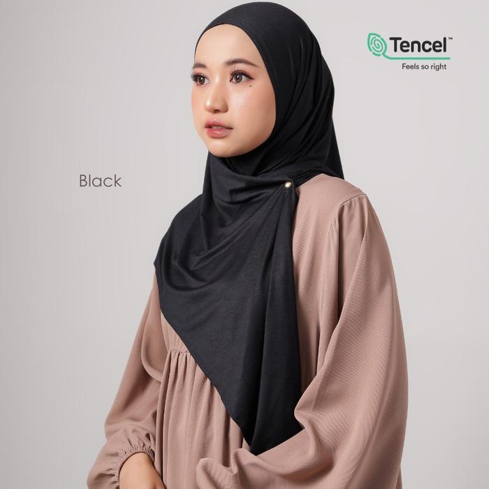 Gambar Zia TENCEL Segitiga Instant Oval Syar'i - Black dari Raina Signature undefined Tokopedia