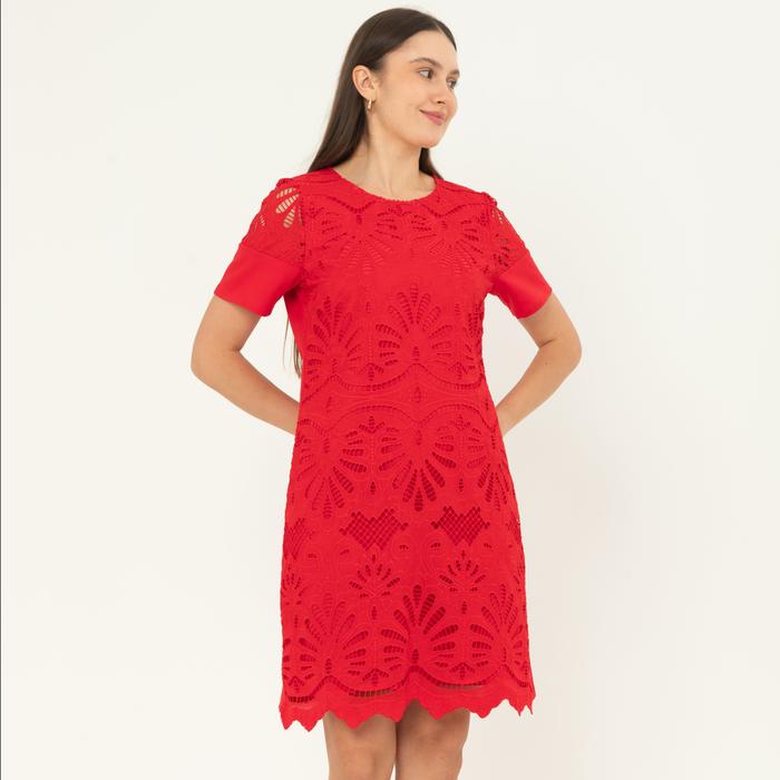 Gambar *Ready Stok* N2 - Dress Katun Kombi Kaos 28495 - Merah, M dari Sisters Fashion Group undefined Tokopedia