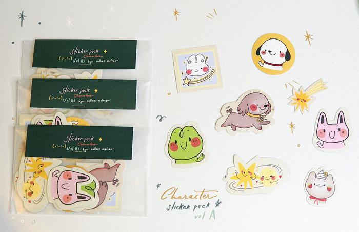 Gambar Character Sticker / bullet journal / sticker pack - Vol A & B - VOL A dari CallmeMelons undefined Tokopedia