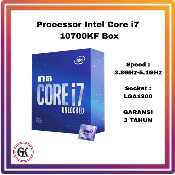 Cpu I7 10700kf Socket Processor Intel Core I7 10700kf Up To 51 Ghz