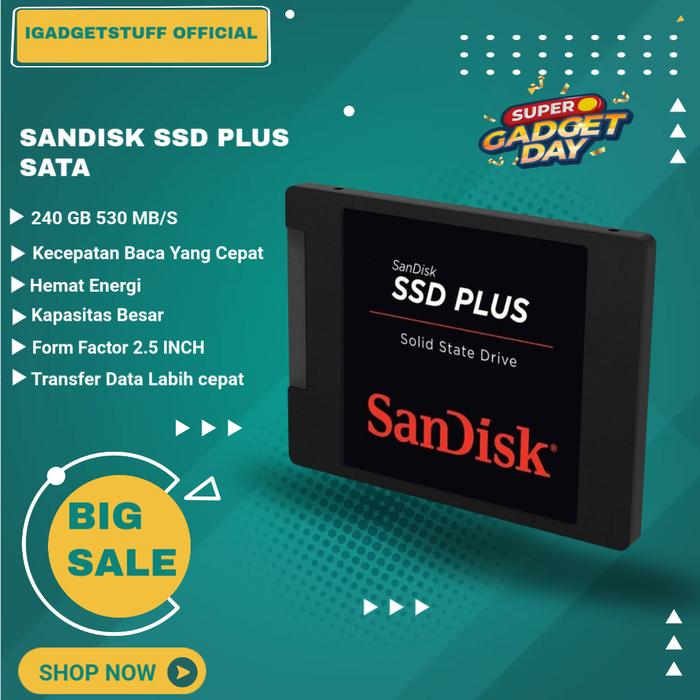 新品】SanDisk 内蔵SSD 2.5インチ / 480GB / SSD PLUS / SATA3.0