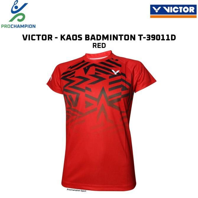 Gambar Kaos Jersey Badminton Victor T Shirt T 39011 T39011 D Red Original Original Best Seller - XXL dari muncangstore3 undefined Tokopedia