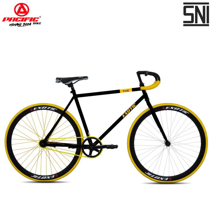 Gambar Pacific Sepeda Fixie Remaja dan Dewasa Exotic ET-2708 GR - Gold Black, Universal dari Pacific Bike Shop undefined Tokopedia