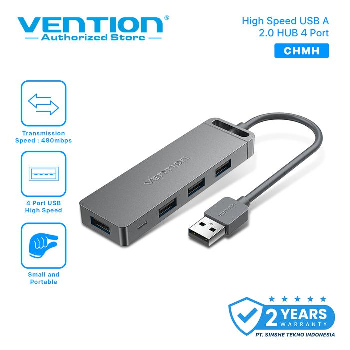 Gambar Usb HUB Vention 4 Port Usb 3.0 2.0 High Speed Power Adapter OTG - CHM 2.0 Grey, 1m dari Vention Authorized Store undefined Tokopedia
