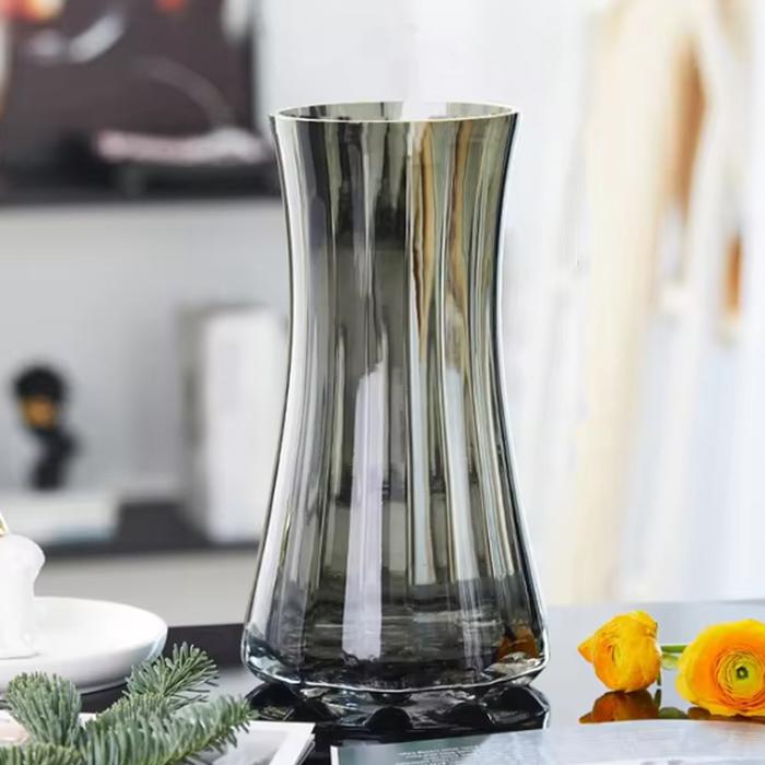 Gambar Vas Bunga Kaca Bening Estetik Vintage Glass Flower Vase - Y23 - grey dari SURUSSTORE undefined Tokopedia