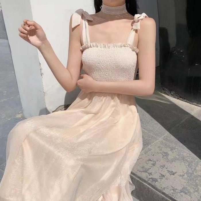 Gambar Ara - Rok Mengkilap Manik-Manik Tencel, Rok Peri Tidak Beraturan, Rok Panjang Pinggang Tinggi Sifon Lipit Pakaian Wanita Terlaris Termurah Terbaik Kualitas Premium - Aprikot, S dari Ara Ileana undefined Tokopedia