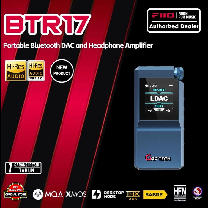 Gambar FiiO BTR17 / BTR 17 / BTR-17 Dual ES9069Q Portable DAC and Headphone Amplifier / DAC AMP - BLUE dari GAP TECH OFFICIAL Kota Administrasi Jakarta Utara Tokopedia