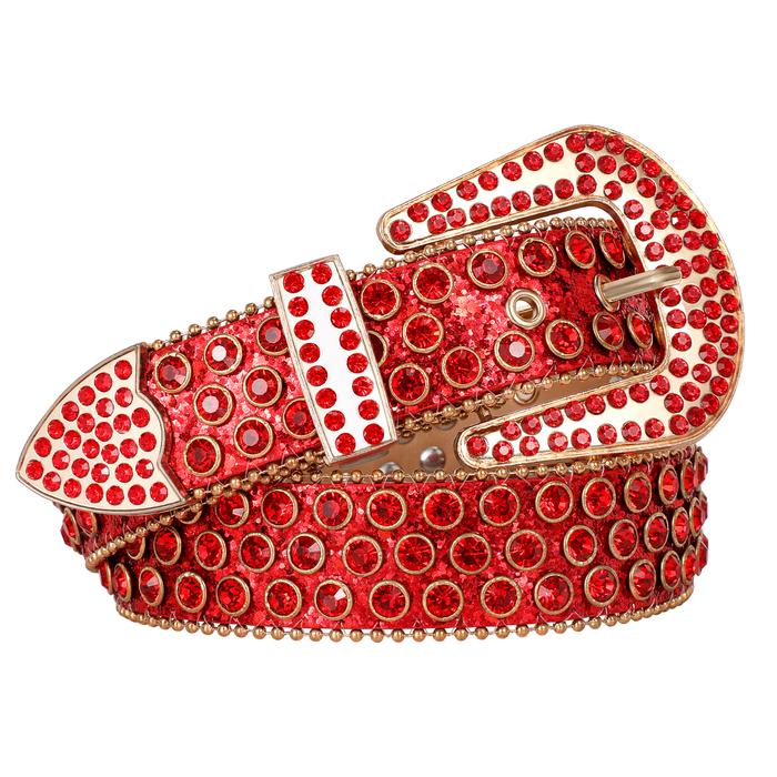 Gambar Ikat Pinggang Bling bling performer imported - Red, S dari Voila Leather undefined Tokopedia