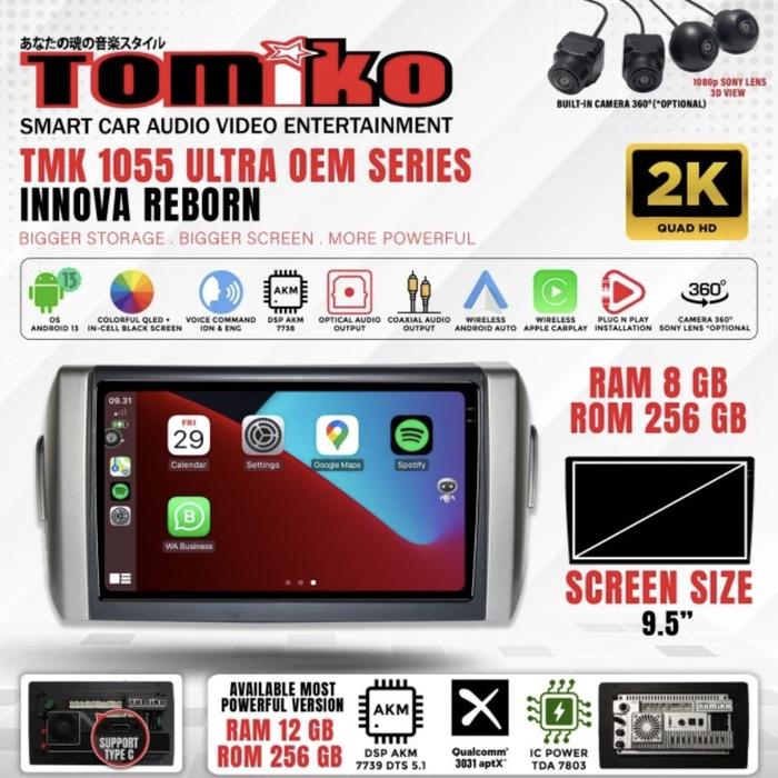 Jual Tomiko TMK 1055 ULTRA Headunit Android OEM INNOVA REBORN