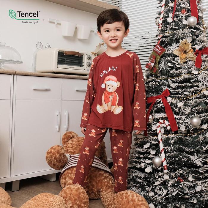Gambar Cielyn |  Xmas Series | Blizzy O-neck | TENCE Micromodal | Baju Tidur Natal Couple Keluarga | Tencel - KIDS, KIDS 6 YEAR dari Cielyn Official undefined Tokopedia