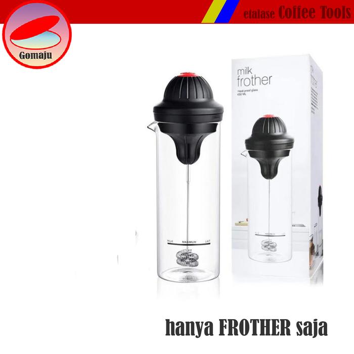 Gambar 3-Layer Mixing Head Stainless Steel 304 MILK FROTHER pengocok susu elektrik battery + glass 450ml - Hanya FROTHER dari Gomaju TikStor undefined Tokopedia