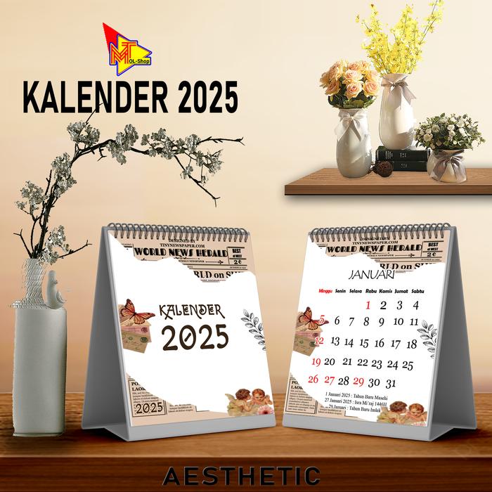 Gambar Kalender Meja Mini Motif Lucu dan Imut - Bisa Cetak Custom - 1. Aesthetic dari MT OL-Shop undefined Tokopedia