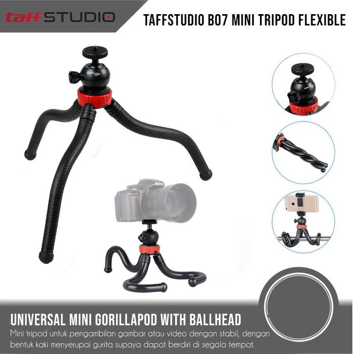 Jual TaffSTUDIO B07 Mini Tripod Flexible Octopus Ballhead