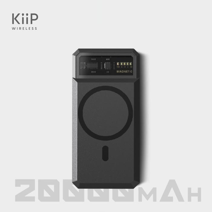 Gambar KiiP EW55 Magnetic Wireless Powerbank Magsafe 20W Fast Charging Type C 20000mAh - Hitam dari Proteknologi undefined Tokopedia