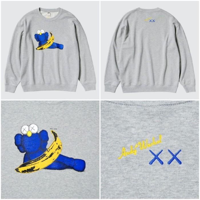 Gambar Sweater UT Kaws Warhol Sweatshirt Sweatpants UNIQLO Original jastip - Abu-abu, L dari Uniqlo Jastip undefined Tokopedia