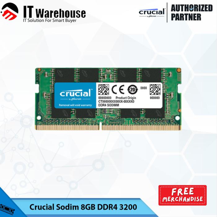 Gambar Memory Laptop Crucial SODIMM 8GB DDR4 3200 MT/s dari IT Warehouse m2m undefined Tokopedia